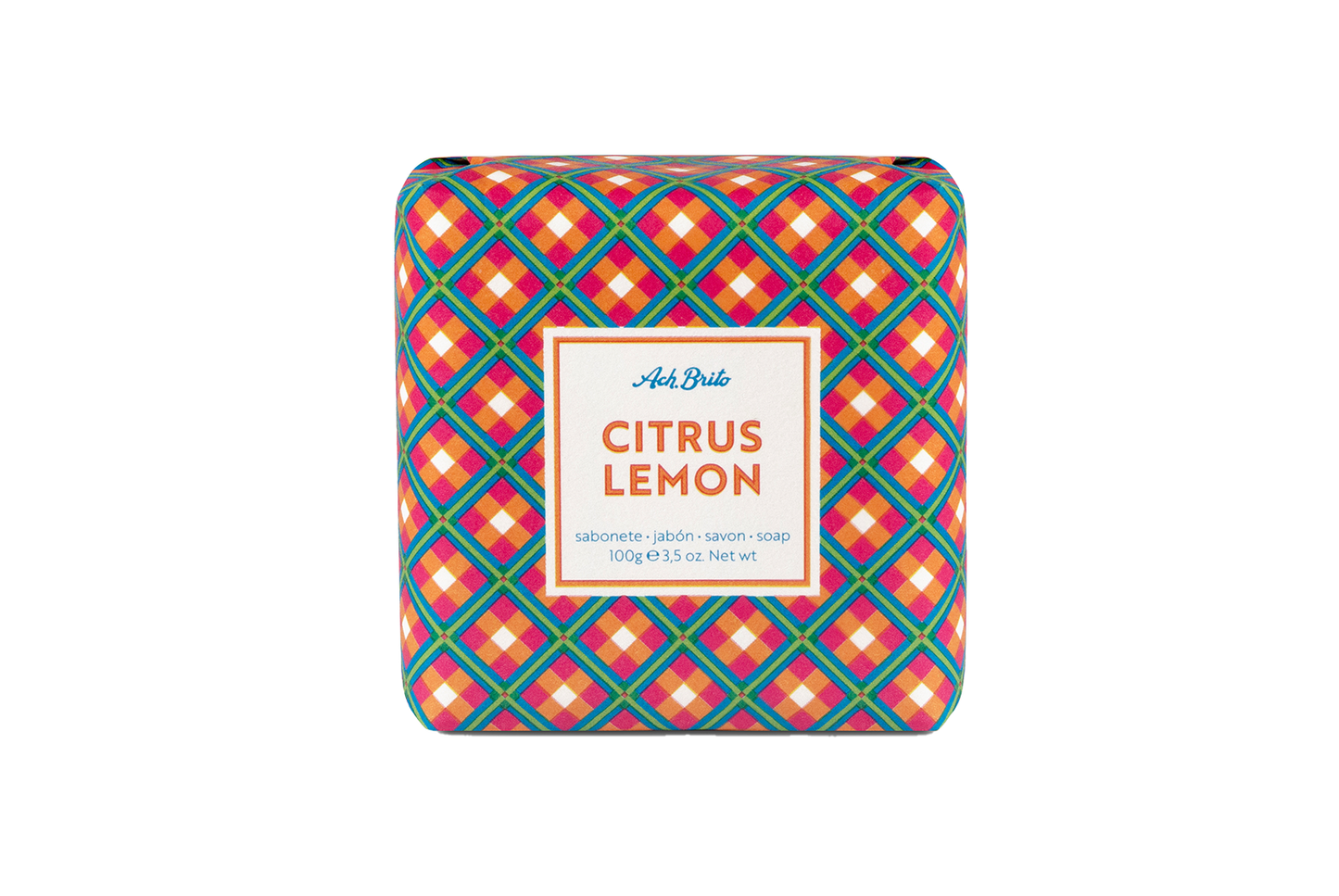 Citrusų ir citrinų kvapo muilas pakuotėje