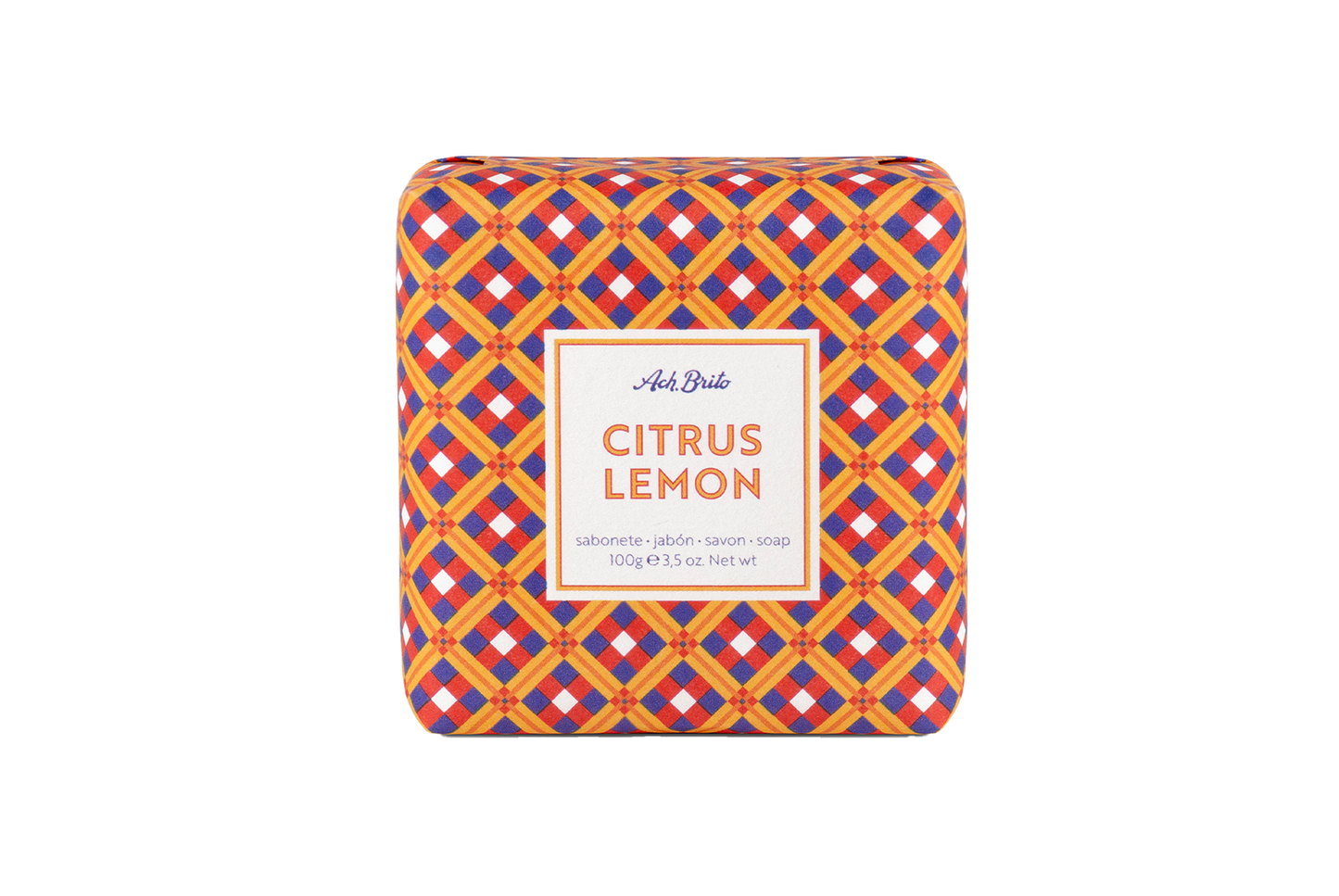 Citrusų ir citrinų kvapo muilas pakuotėje