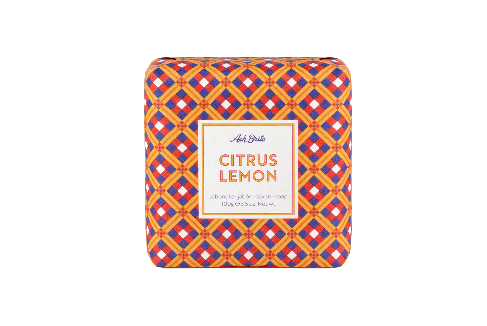 Citrusų ir citrinų kvapo muilas pakuotėje